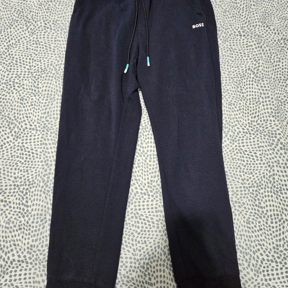 BOSS Men's Navy Jogger Pants